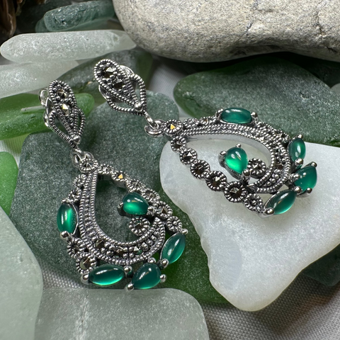 Load image into Gallery viewer, Bellicent Marcasite Earrings
