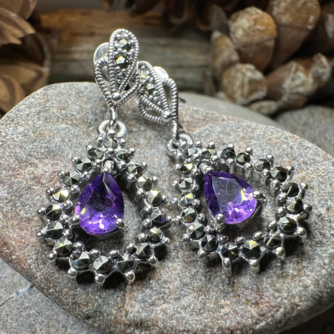 Load image into Gallery viewer, Bebe Marcasite Earrings
