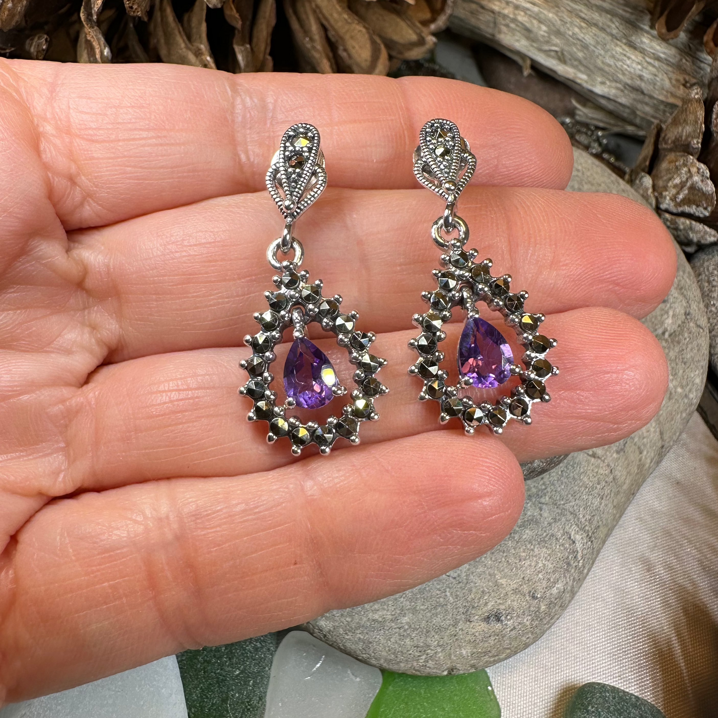 Bebe Marcasite Earrings