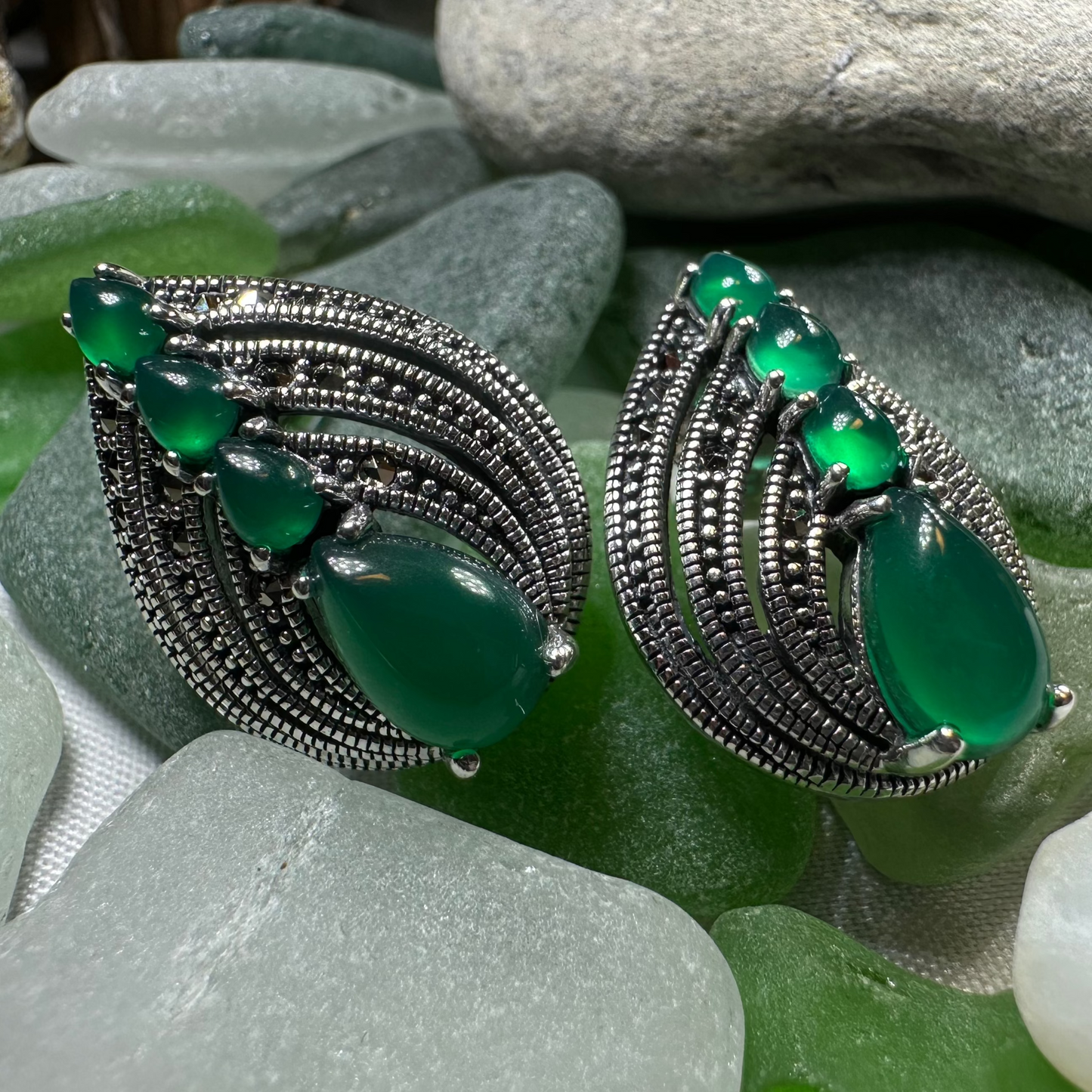 Theda Marcasite Post Earrings