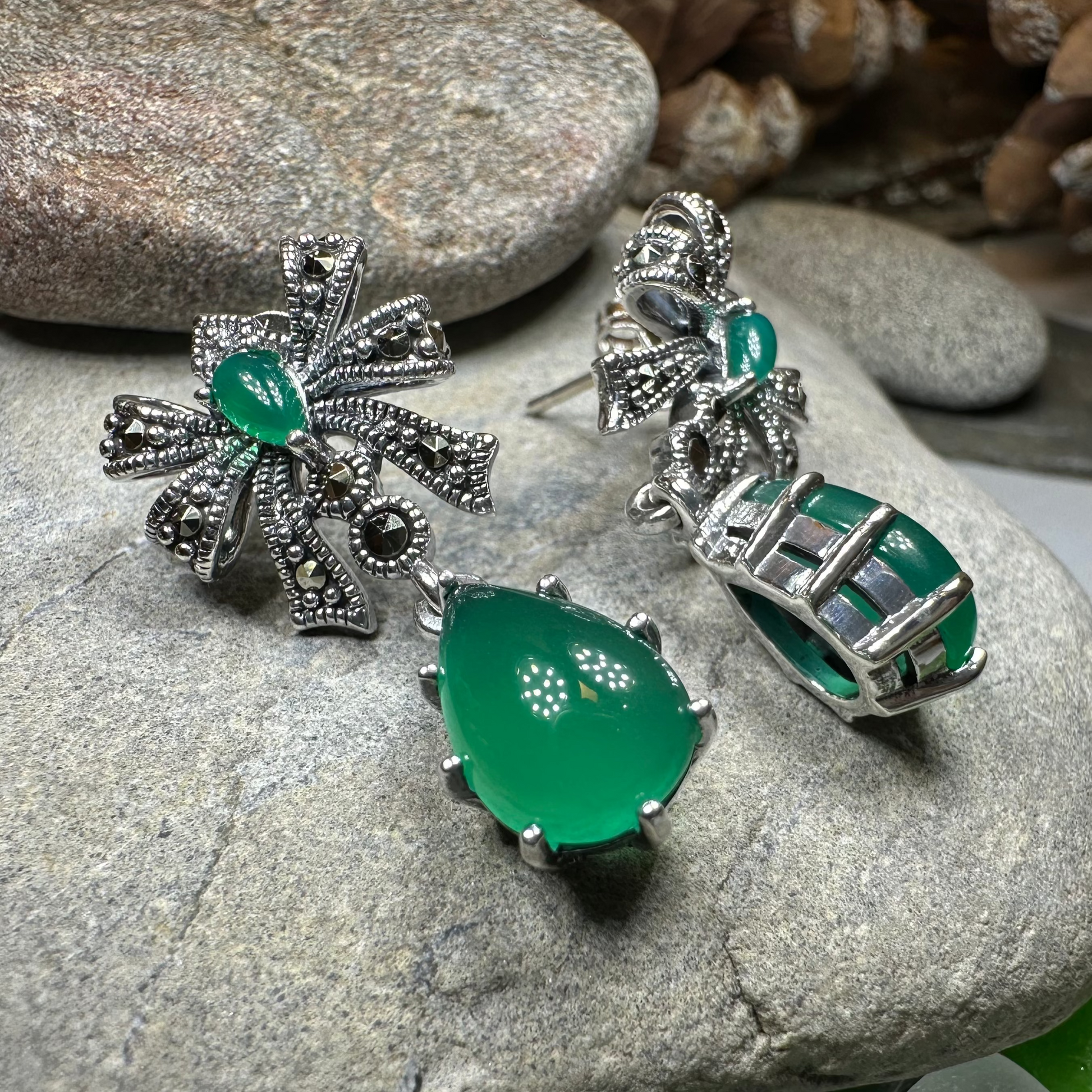 Irish Princess Marcasite Earrings — view 6
