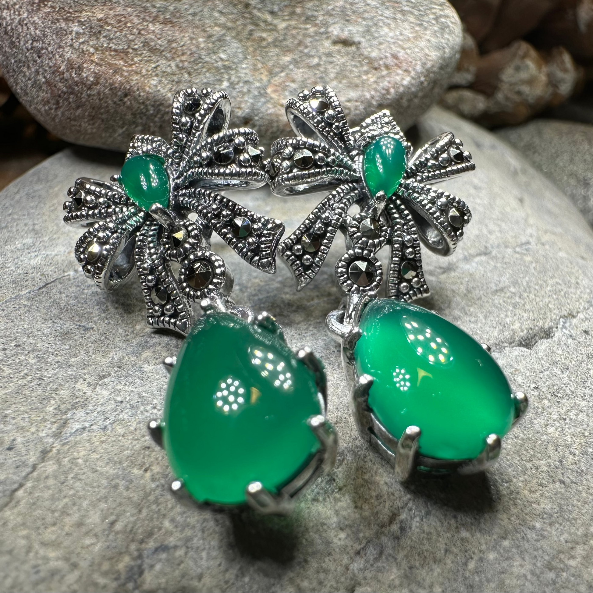 Irish Princess Marcasite Earrings — view 5