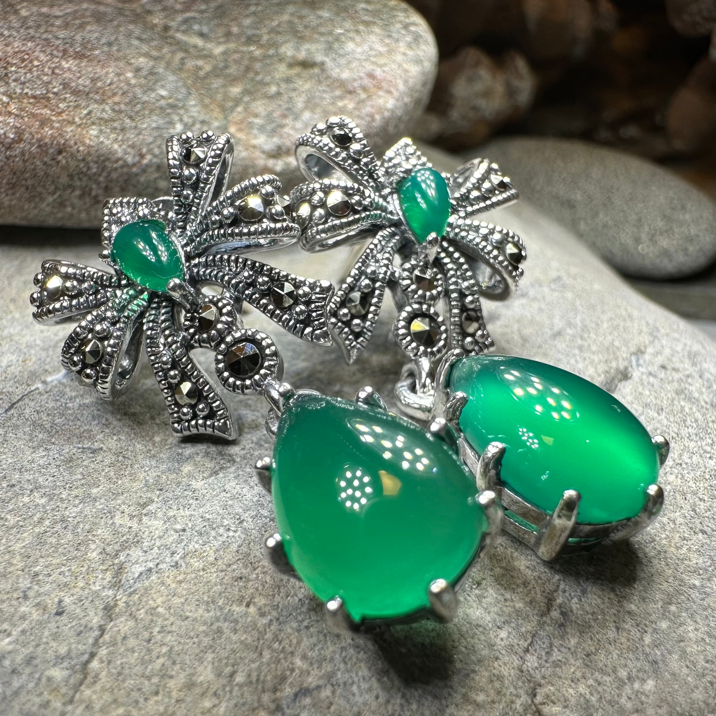 Irish Princess Marcasite Earrings in sterling silver
