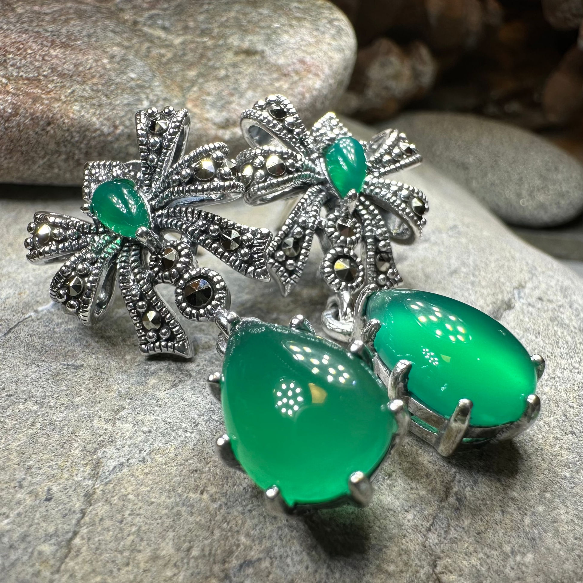 Irish Princess Marcasite Earrings in sterling silver
