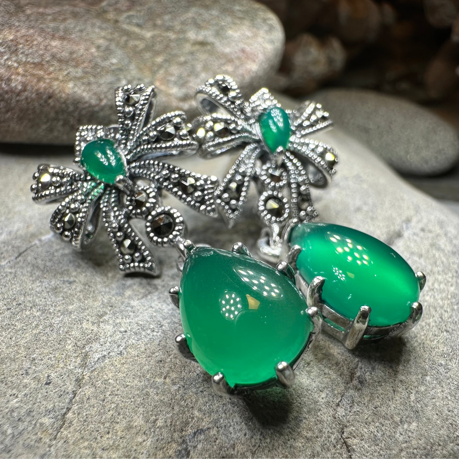 Irish Princess Marcasite Earrings — view 7