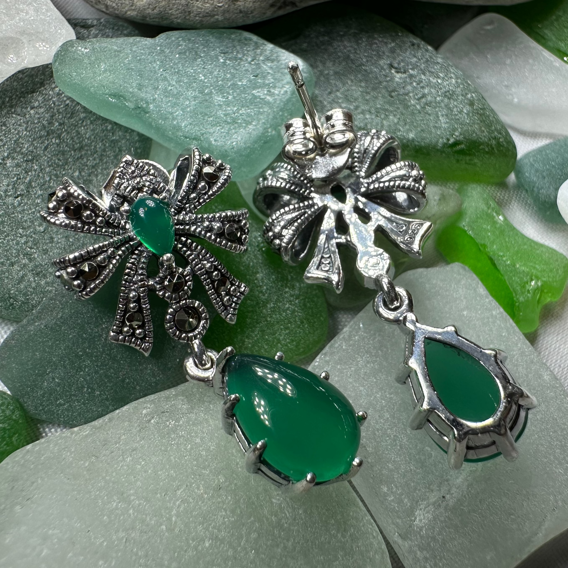 Irish Princess Marcasite Earrings — view 8