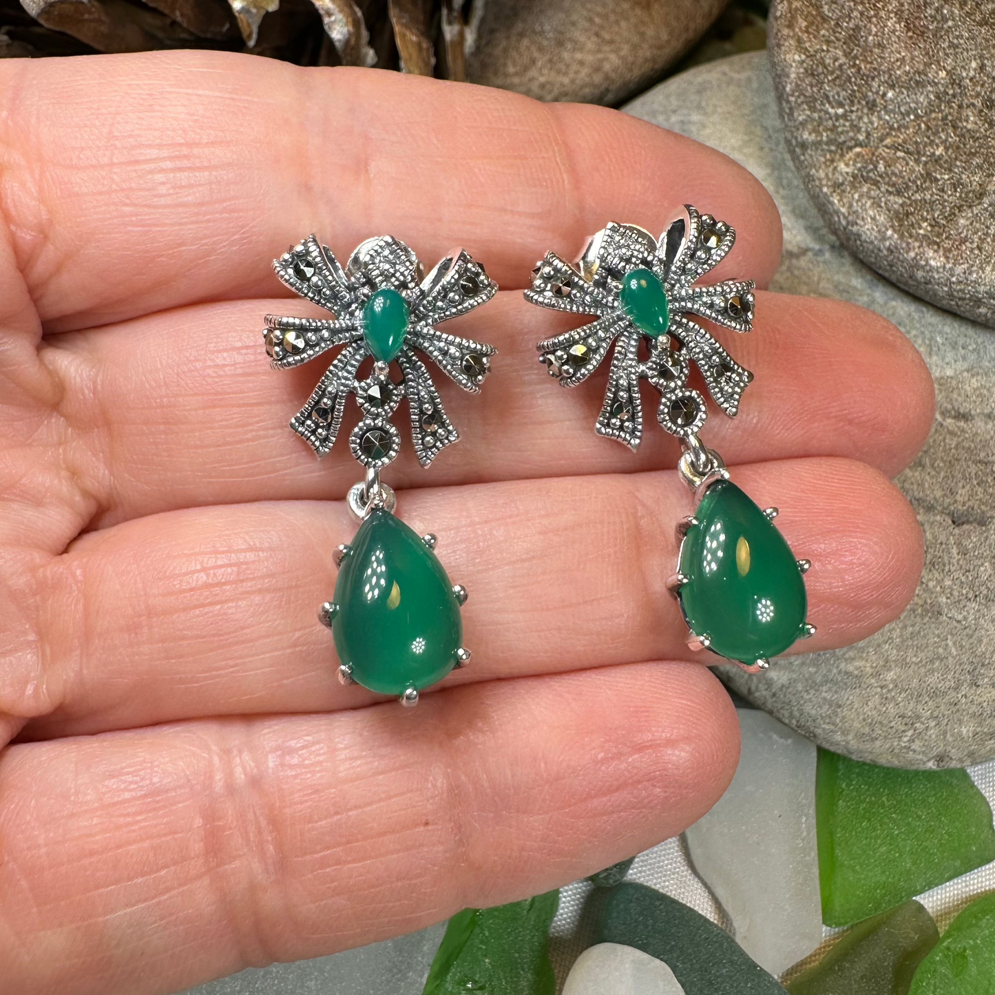 Irish Princess Marcasite Earrings — view 4