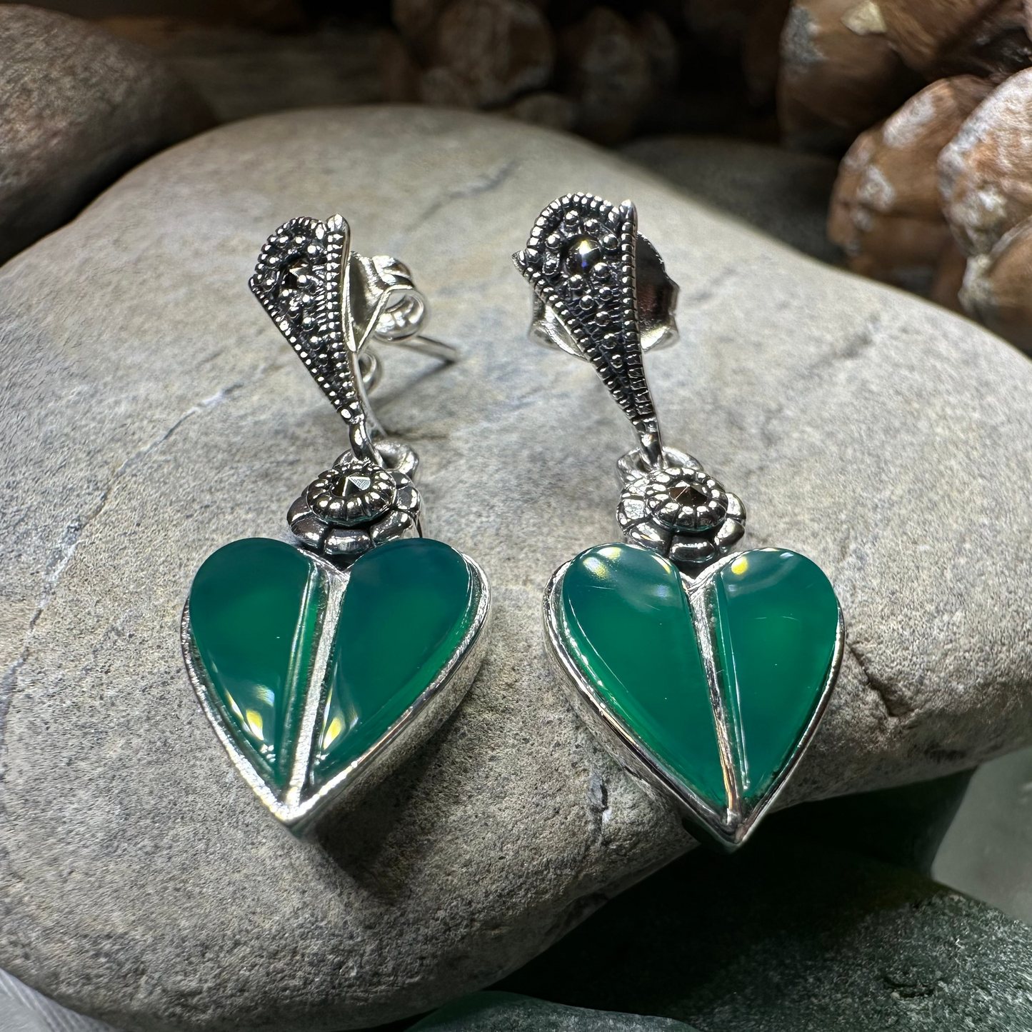 Aubrina Celtic Heart Earrings — view 2