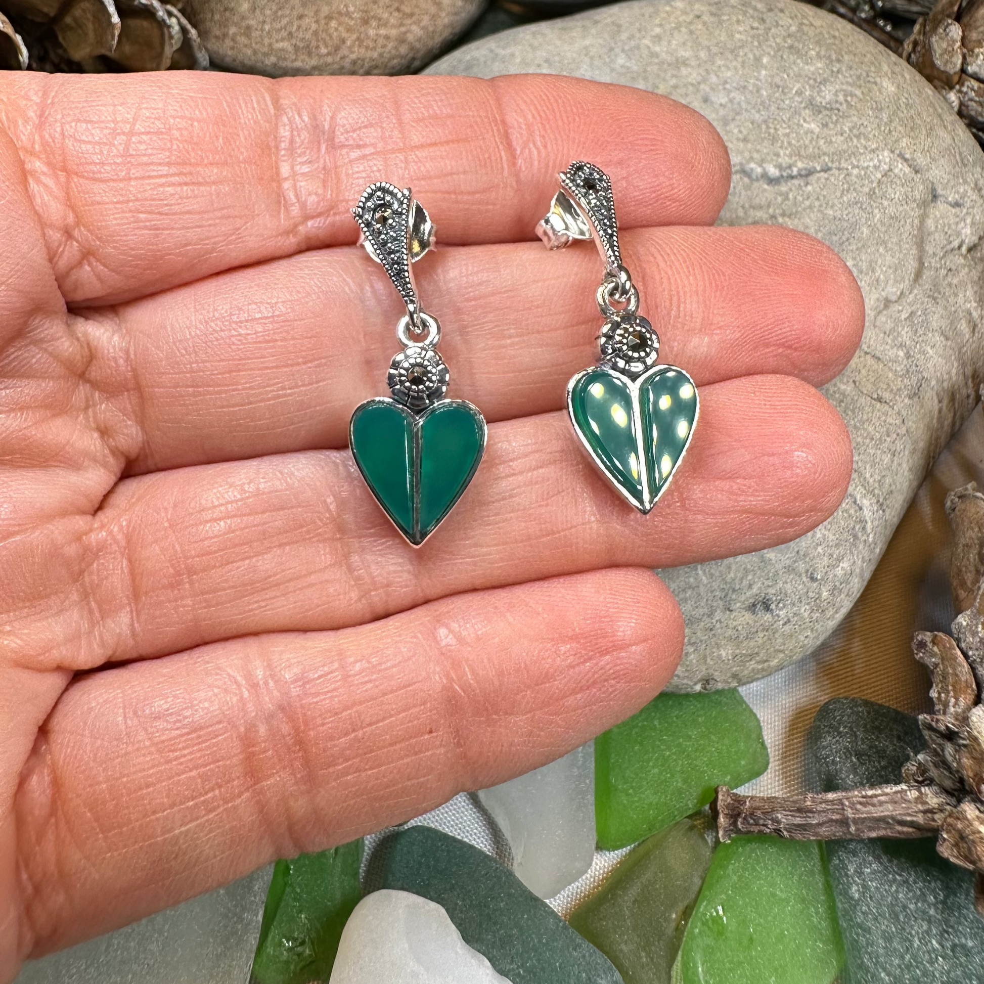 Aubrina Celtic Heart Earrings — view 7