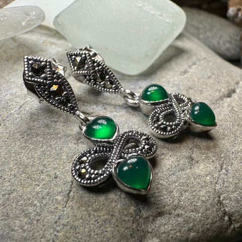 Load image into Gallery viewer, Infinity Knot Marcasite Post Earrings
