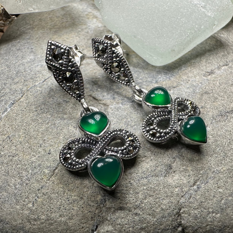 Load image into Gallery viewer, Infinity Knot Marcasite Post Earrings

