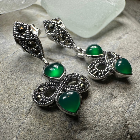 Load image into Gallery viewer, Infinity Knot Marcasite Post Earrings
