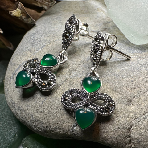 Load image into Gallery viewer, Infinity Knot Marcasite Post Earrings
