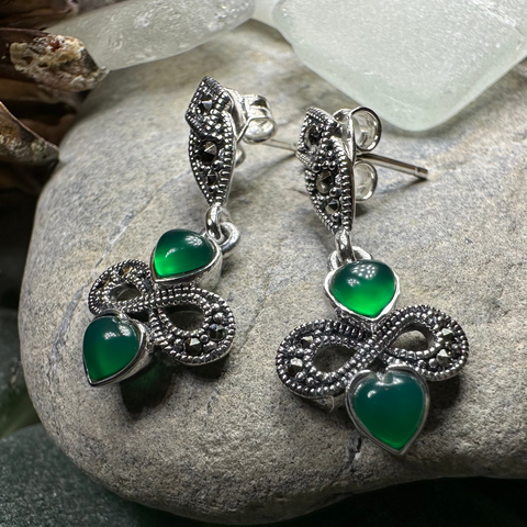Load image into Gallery viewer, Infinity Knot Marcasite Post Earrings
