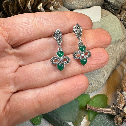 Load image into Gallery viewer, Infinity Knot Marcasite Post Earrings
