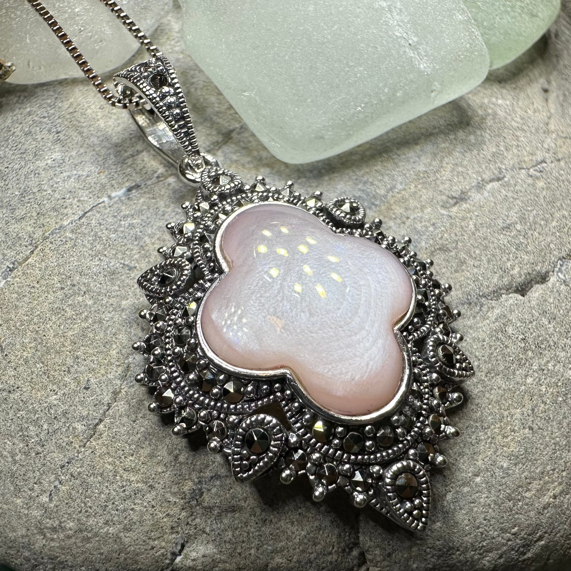 Celtic Twilight Marcasite Necklace — view 8