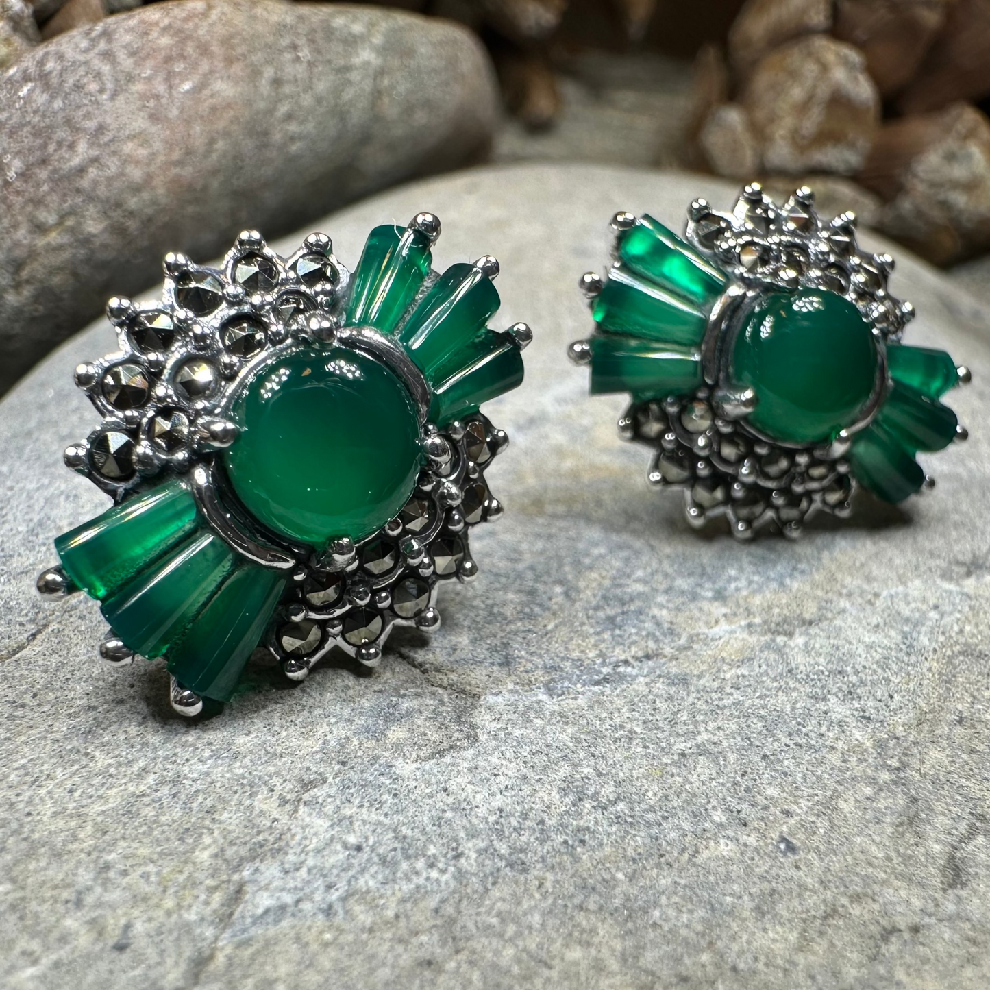 Celtic Bloom Marcasite Earrings — view 8