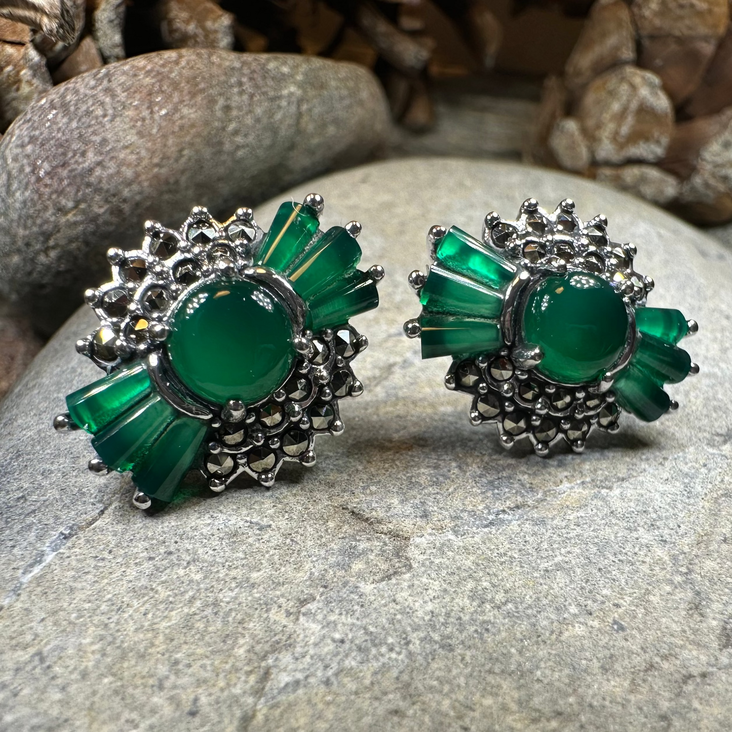 Celtic Bloom Marcasite Earrings — view 5