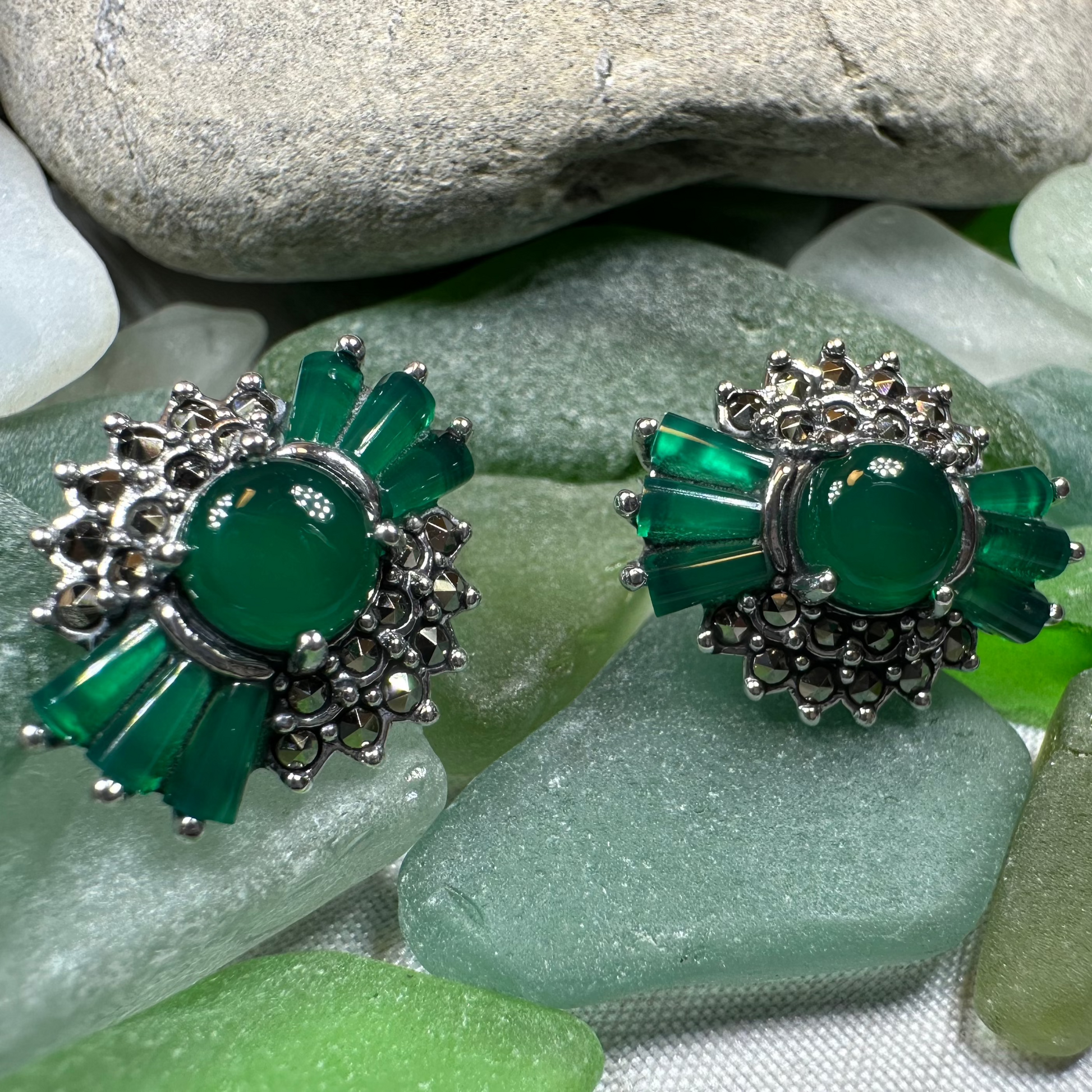Celtic Bloom Marcasite Earrings — view 4