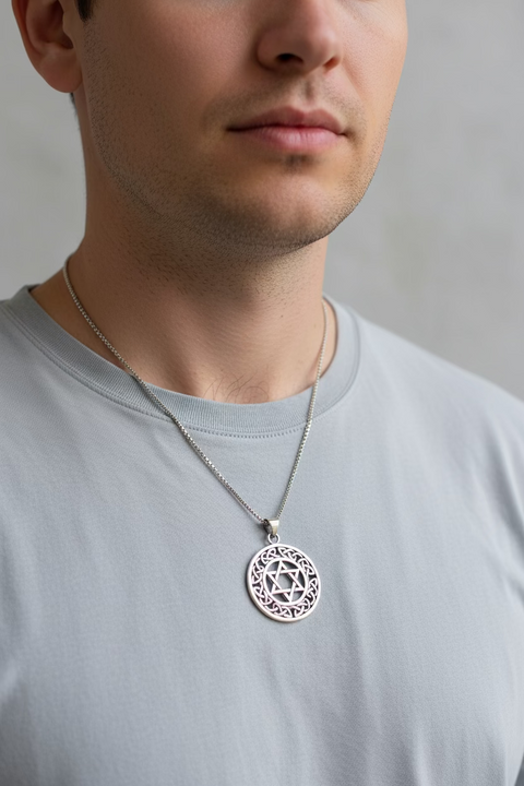 Load image into Gallery viewer, Celtic Star of David Necklace
