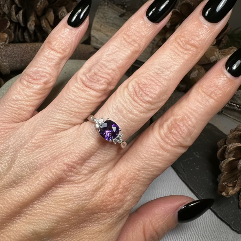 Amethyst Spring Ring — view 5