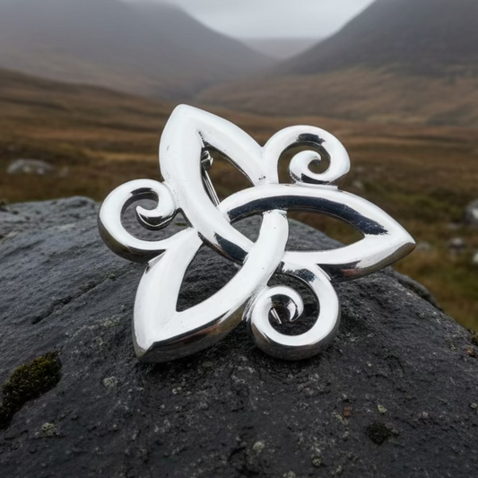 Ritona Celtic Spiral Trinity Knot Brooch