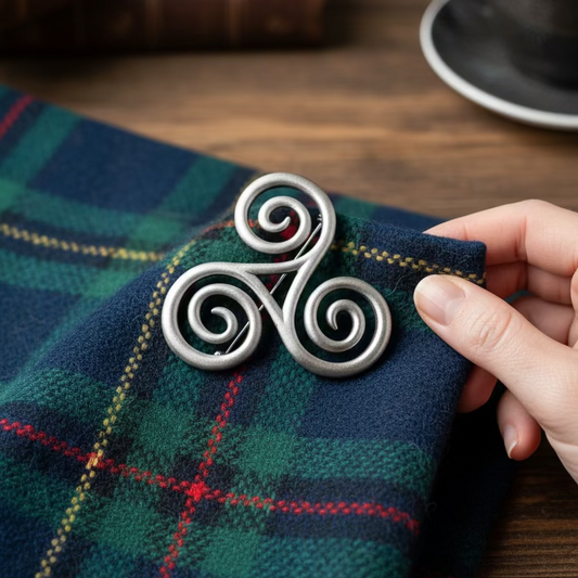 Vesunna Large Celtic Spiral Brooch
