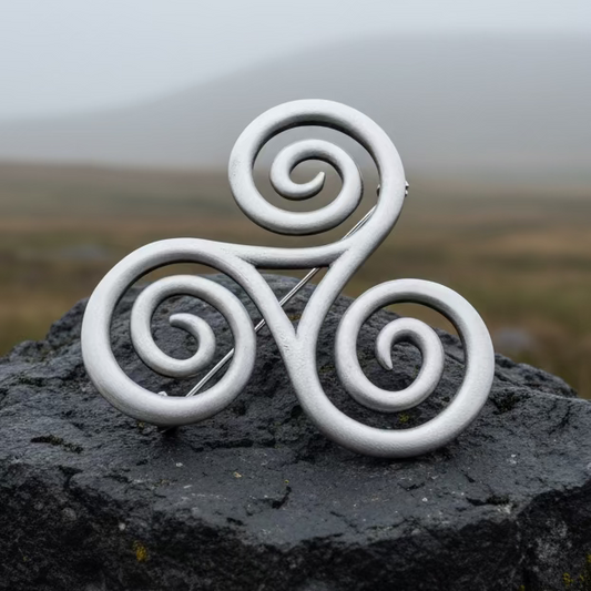 Vesunna Large Celtic Spiral Brooch
