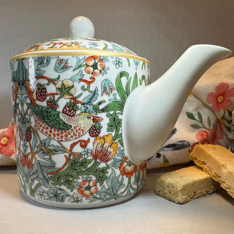 Load image into Gallery viewer, William Morris Strawberry Thief Fine China Teapot
