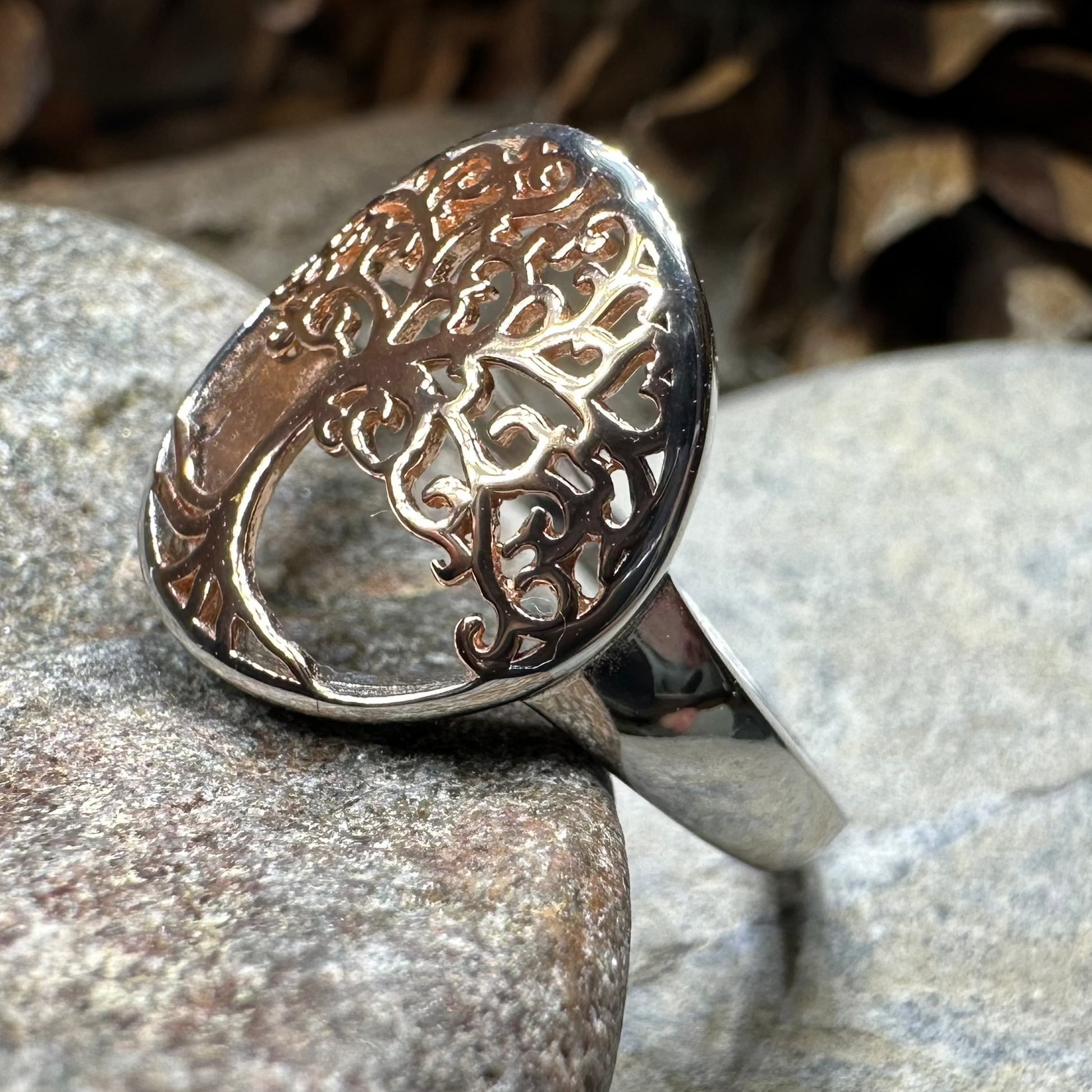 Rose Tree of Life Ring — view 12