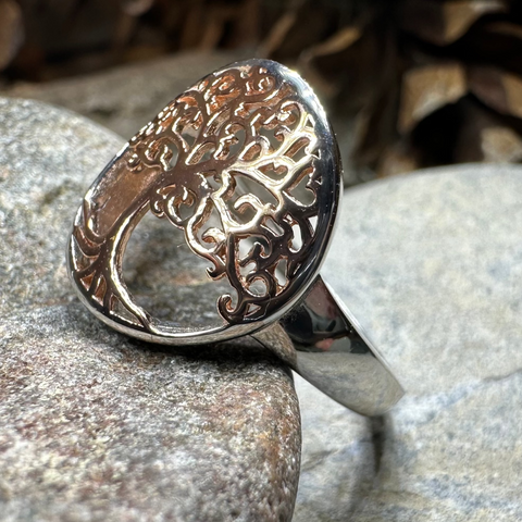 Load image into Gallery viewer, Rose Tree of Life Ring
