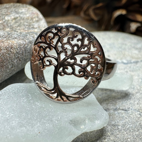Load image into Gallery viewer, Rose Tree of Life Ring
