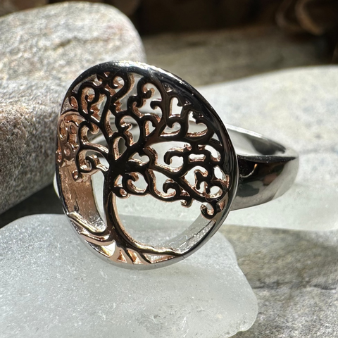 Load image into Gallery viewer, Rose Tree of Life Ring
