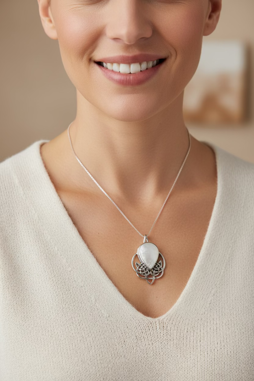 Tobermory Celtic Knot Necklace in Sterling Silver