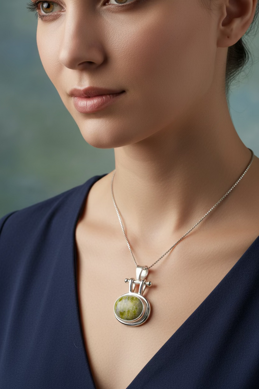 Shiela Connemara Marble Irish Necklace
