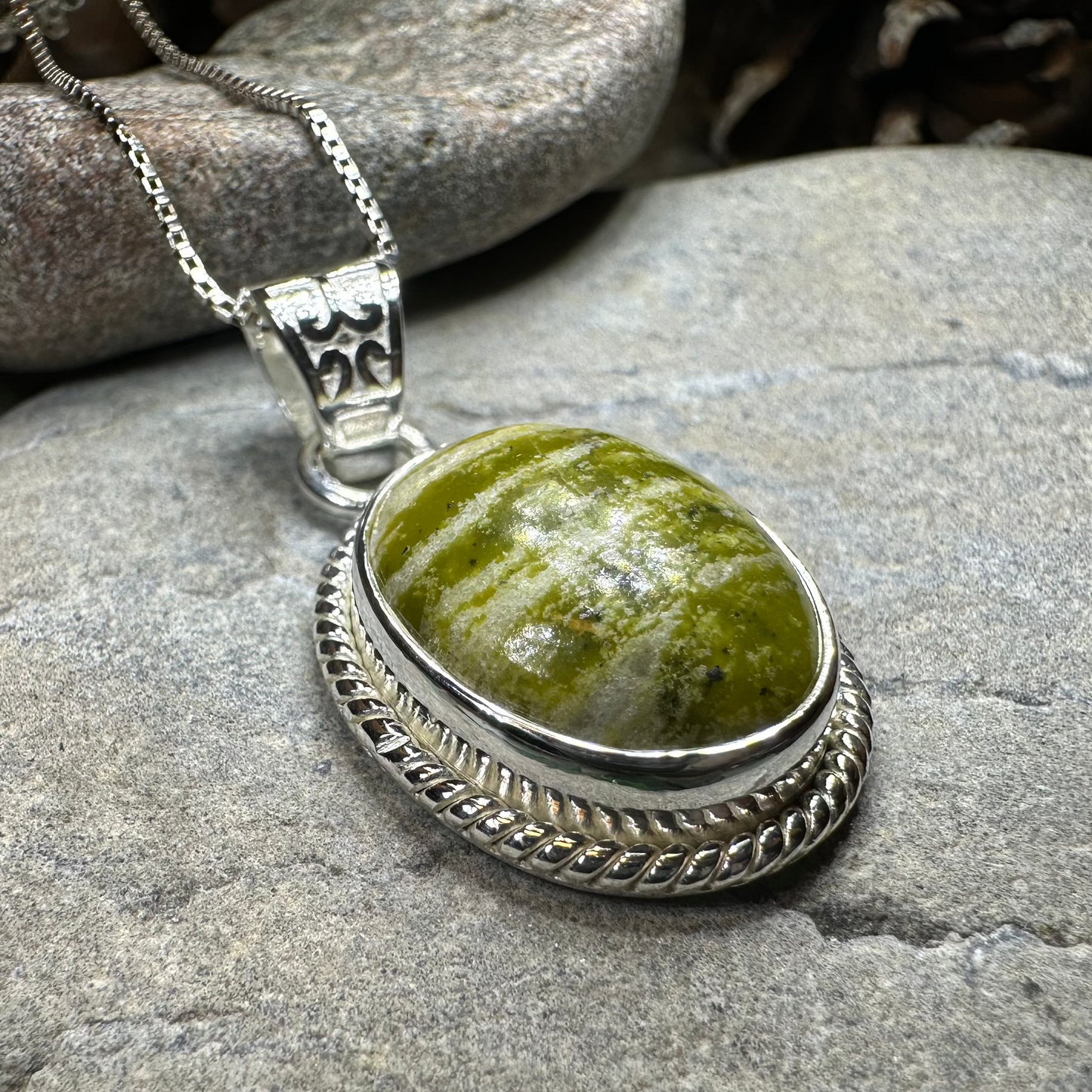 Connemara Marble Irish Oval Necklace