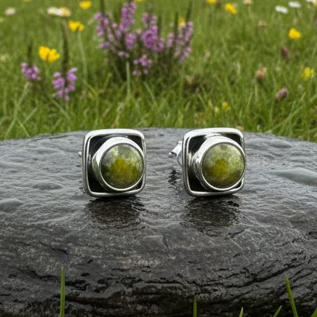 Connemara Marble Irish Valley Post Earrings