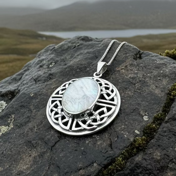 Mariot Celtic Knot Necklace in Sterling Silver