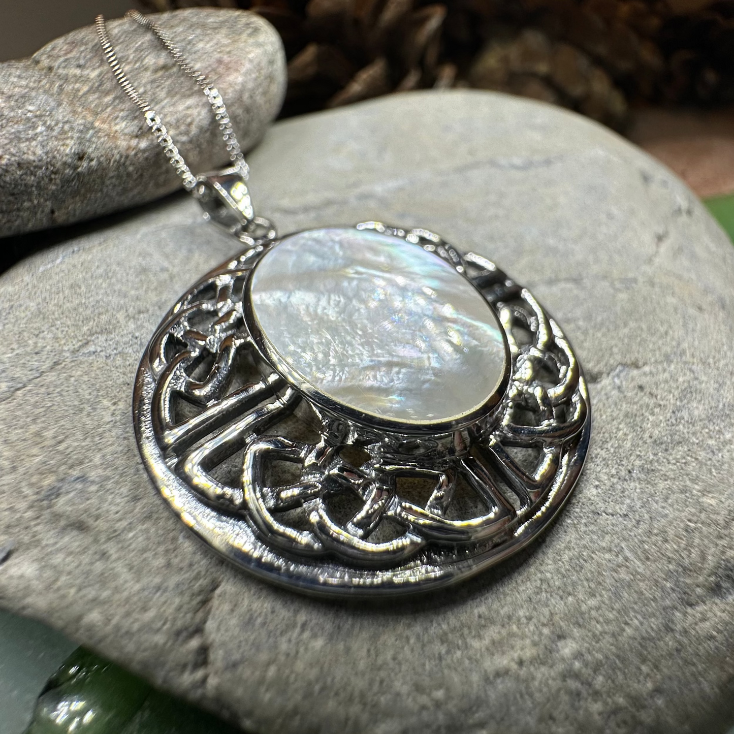 Mariot Celtic Knot Necklace in Sterling Silver