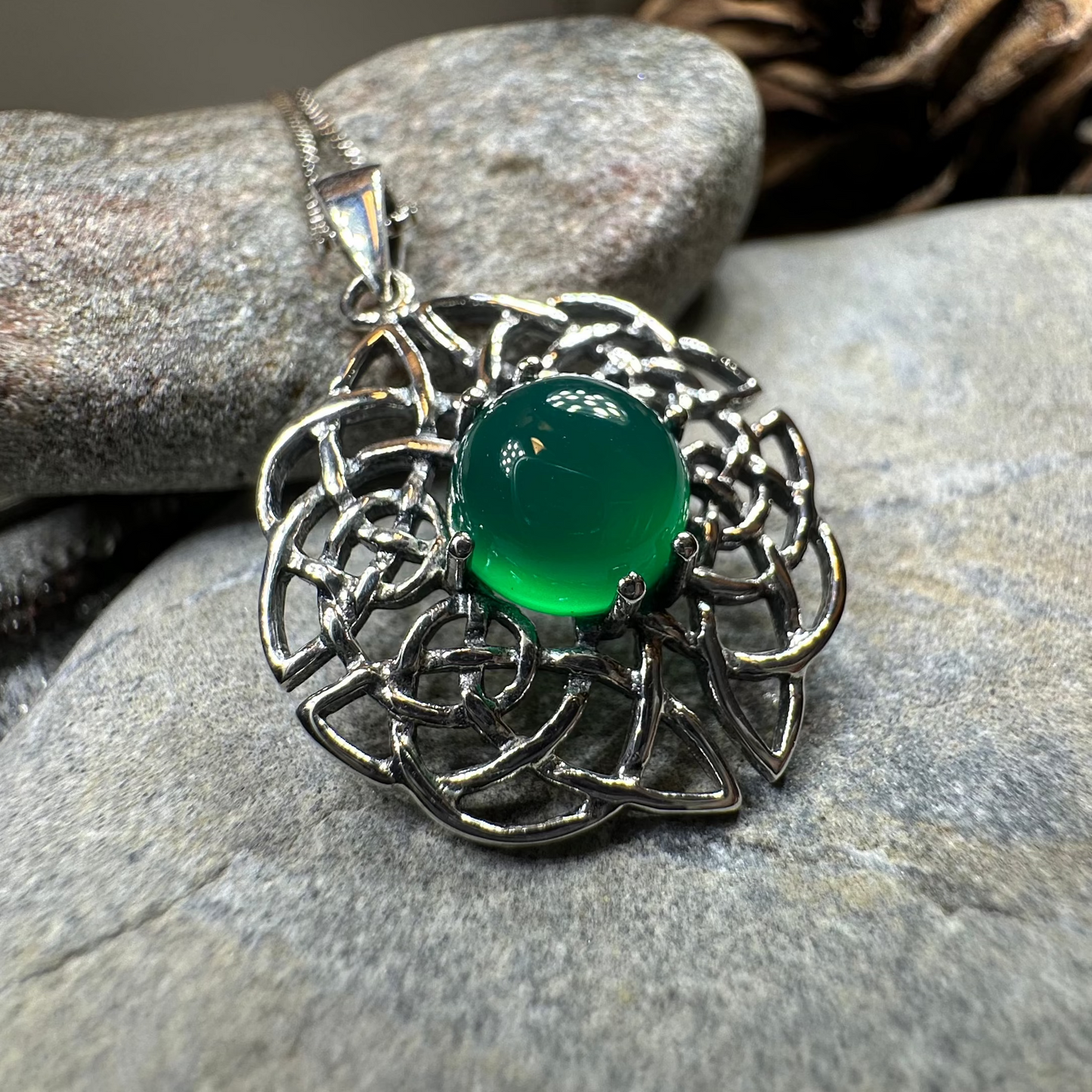 Elvenfire Celtic Knot Necklace in Sterling Silver