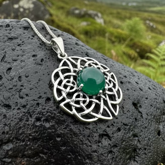 Elvenfire Celtic Knot Necklace in Sterling Silver