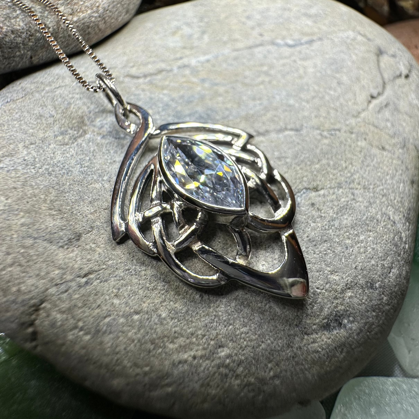 Celtic Dream Celtic Knot Necklace in Sterling Silver — view 10