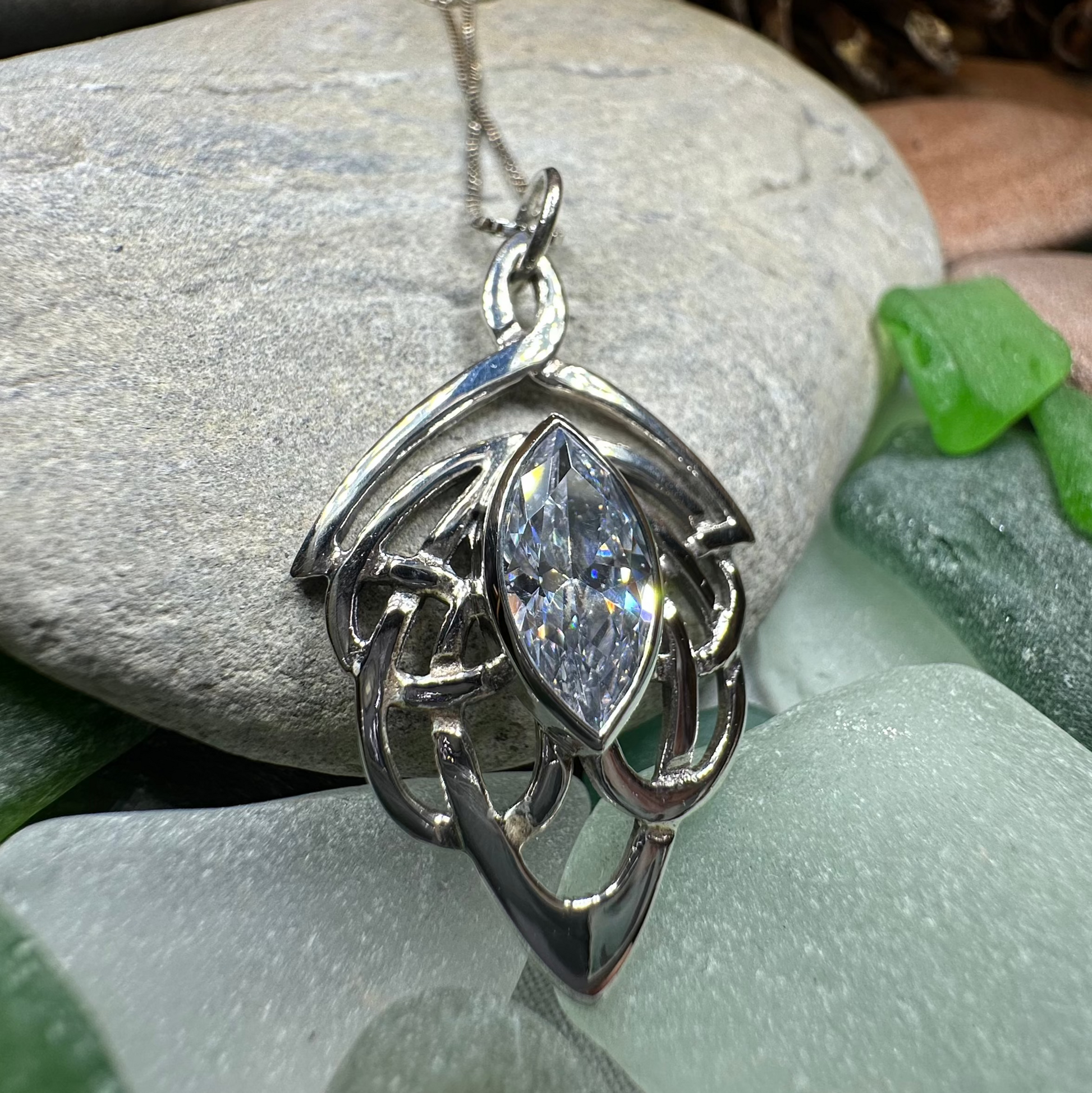 Celtic Dream Celtic Knot Necklace in Sterling Silver — view 8