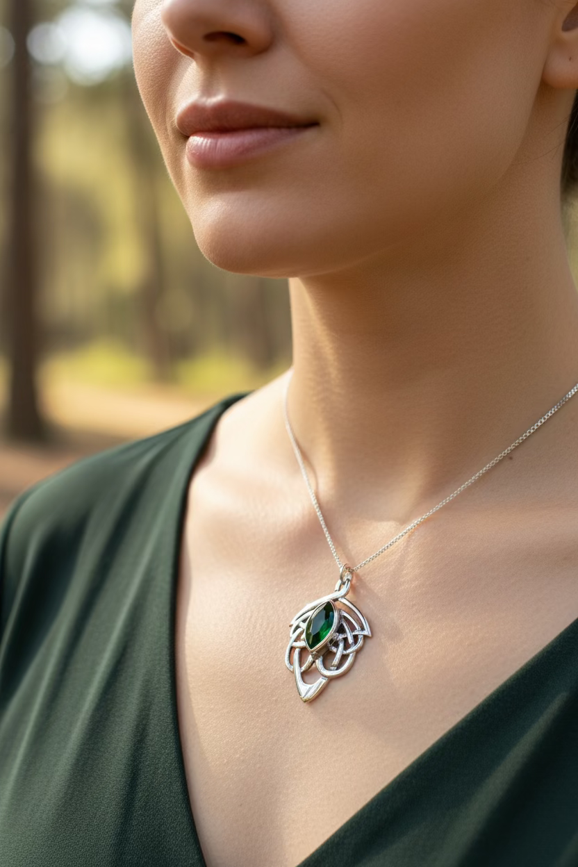 Celtic Dream Celtic Knot Necklace in Sterling Silver — view 2