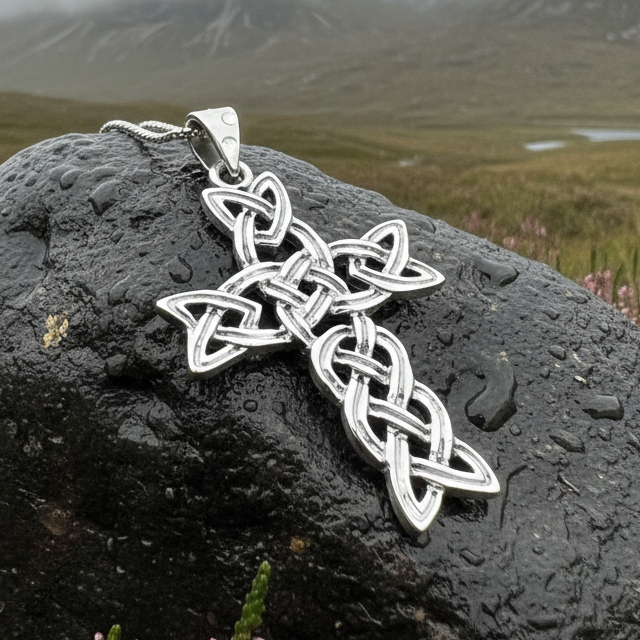 Kilarney Celtic Cross Pendant in Sterling Silver