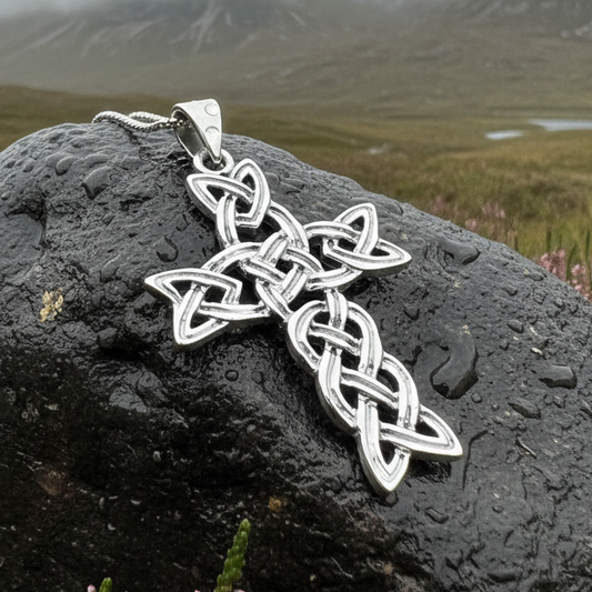 Kilarney Celtic Cross Pendant in Sterling Silver
