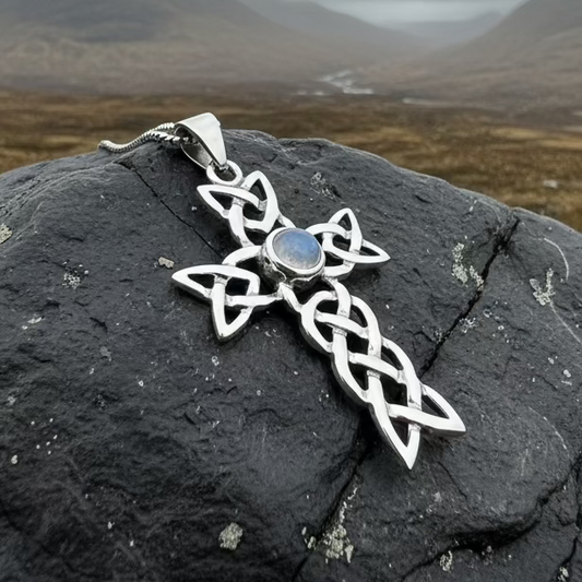 Kathleen Celtic Cross Necklace in Sterling Silver