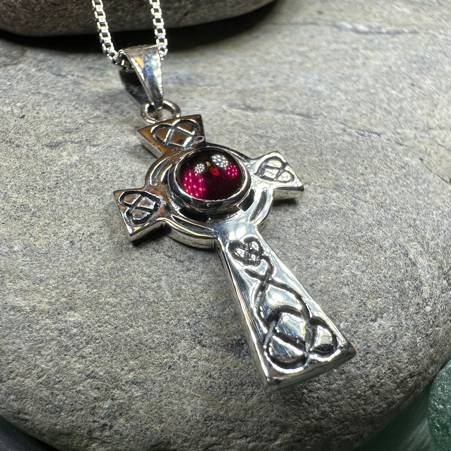 Cecilia Celtic Cross Necklace in Sterling Silver — view 4