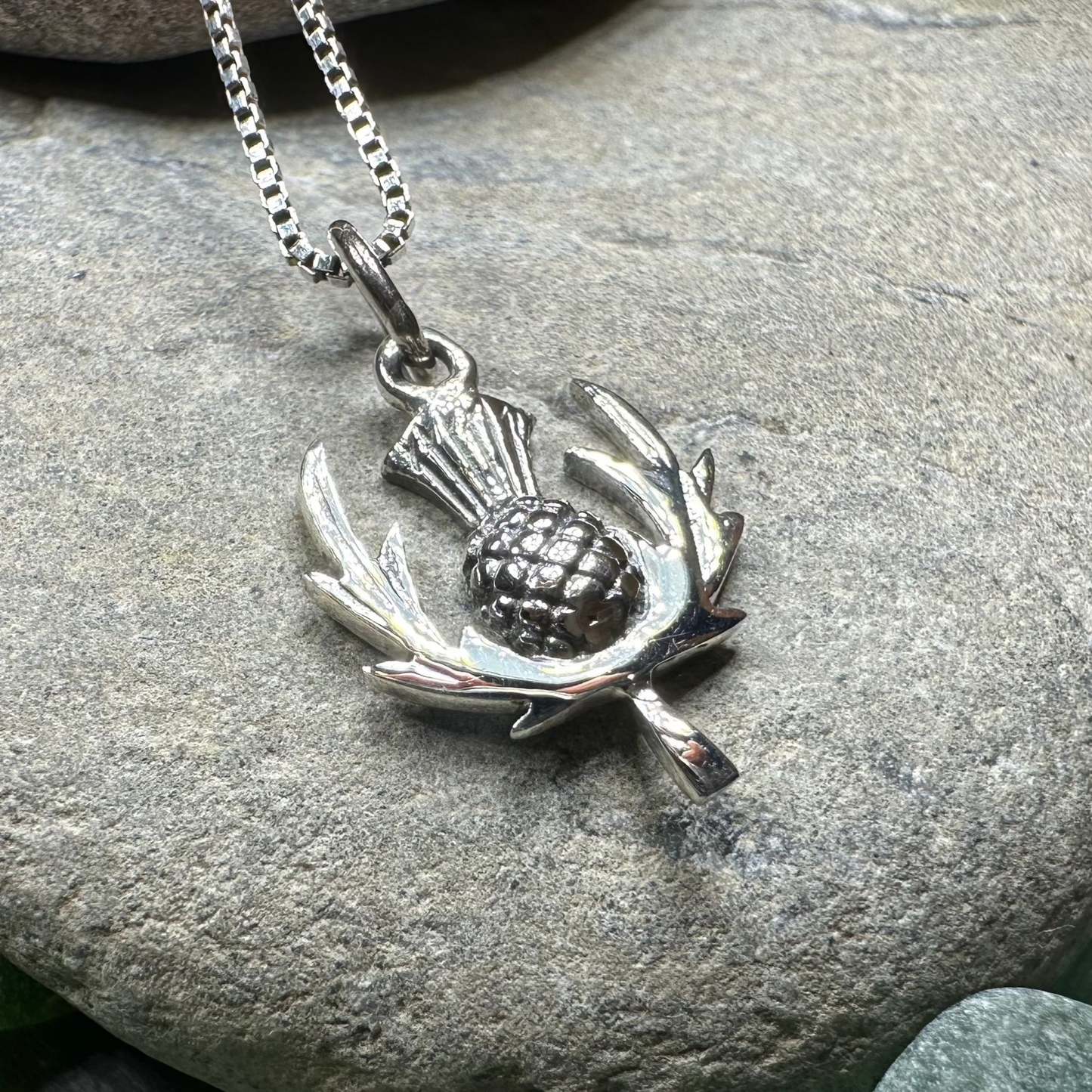 Sarabeth Scottish Thistle Necklace in Sterling Silver — view 5