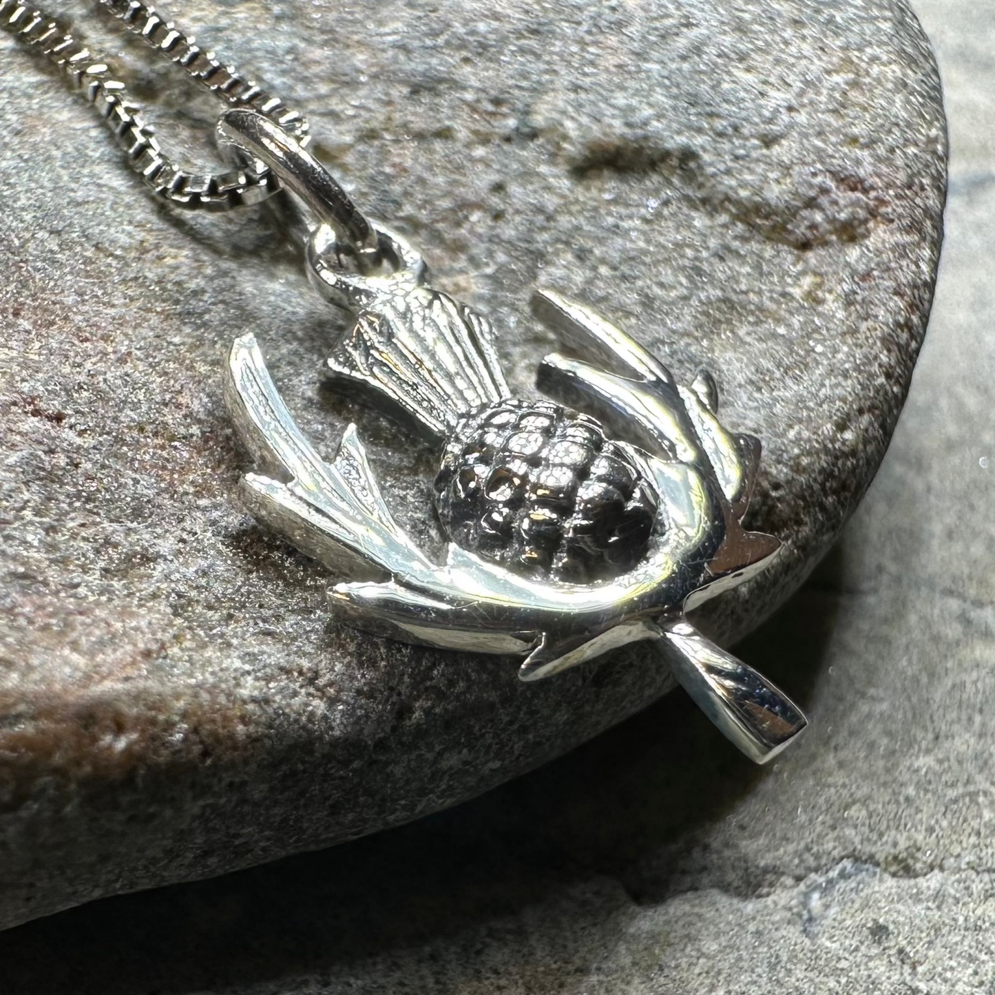 Sarabeth Scottish Thistle Necklace in Sterling Silver — view 3